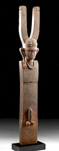 20th C, Nias Island Wood Adu Zafua Ancestor Figure