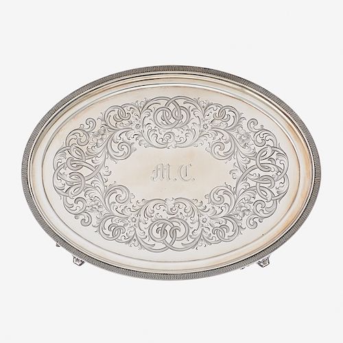 TIFFANY & CO. STERLING SILVER OVAL SALVER