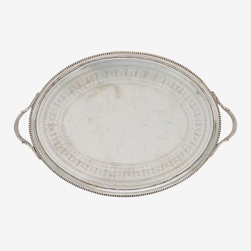 VICTORIAN SILVER SERVING TRAY