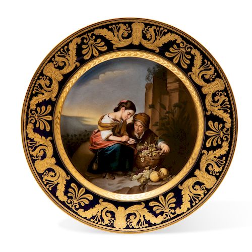 A Nymphenberg porcelain cabinet plate: Geldzahler