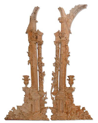 Pair of Neoclassical  pine architectural elements