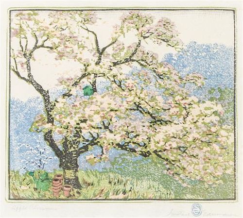 Gustave Baumann, (American, 1881-1971), Apple Blossoms
