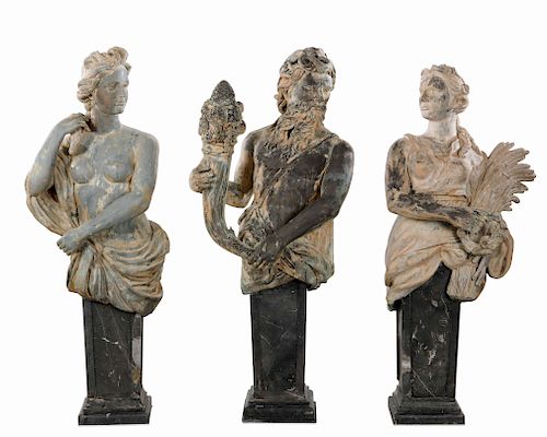 Three term figures Aphrodite, Demeter and Zeus