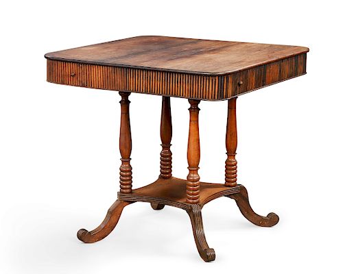 An Anglo-Indian exotic hardwood occasional table