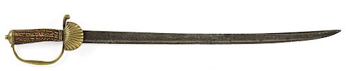 EARLY 18TH C. BRITISH CUTTEAU 

British cutteau or hanger of a form popular with naval officers, privateersmen and pirates (judging ...