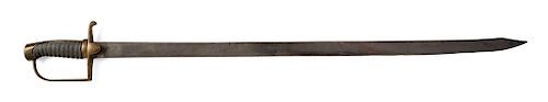 LIGHT DRAGOON SABER FOR PROVINCIAL HORSE, c. 1781 
Overall Length: 41 ¼ in. Blade: 35 5/8 in. L x 1 5/16 in. W 

In late 1780, Loyal...
