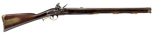 A VOLUNTEER’S RIFLE BY MORRIS MODELED ON THE BRITISH PATTERN 1776 RIFLE 

An early volunteer’s rifle, c. 1795, almost completely mod...