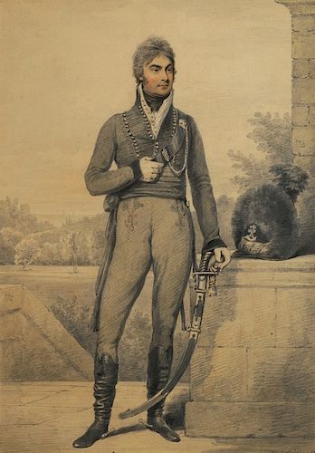 HENRY EDRIDGE, ARA (1769-1821) 
Colonel Coote Manningham of the Rifle Brigade, 1808 
[and] 
Lieutenant Colonel Boyd Manningham of th...