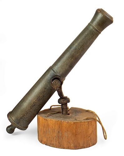 TROPHY FROM THE 1815 CAPTURE OF USS PRESIDENT: A BRONZE 1-POUNDER SWIVEL GUN OR ‘PERRIER’ 

Although carried on most ships, the smal...
