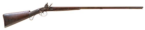 A DOUBLE-BARRELED, FLINTLOCK SPORTING GUN BY KETLAND, C. 1790 
Overall Length: 54 in. Barrels: ea. 38 in. Bore: ea. 0.56 caliber 

W...