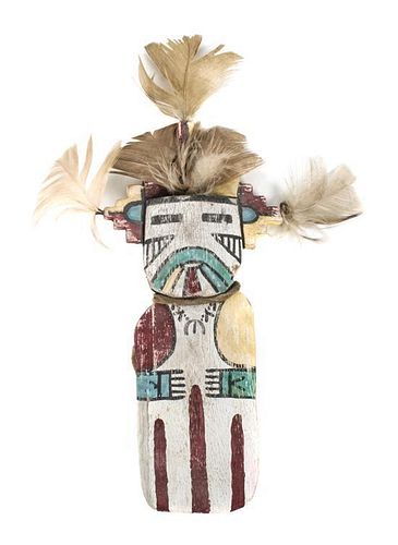 A Hopi Polik Mana Flat Kachina Height 7 1/4 inches.