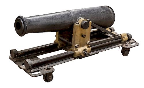AN IRON MODEL 1827 6-POUNDER ON CONFEDERATE NAVAL CARRIAGE 

On 12 December 1827, McClurg & Company (later Fort Pitt Foundry) of Pit...