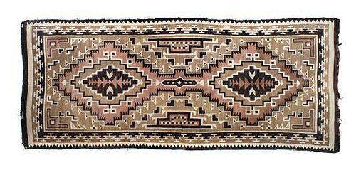 A Navajo Crystal Runner 117 1/2 x 55 inches.