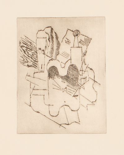 Pablo Picasso (1881-1973) "Nature morte au crane," from Le Siege de Jerusalem, 1913