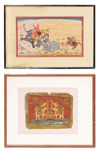 Two Ethnographic Artworks with Elephants