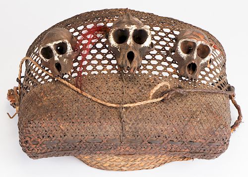 Old Konyak Naga Headhunter Basket