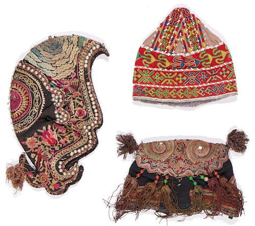 Three Old Tribal Hats