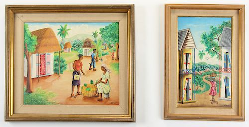 A. Piere (Haitian, 20th Century) Two Works