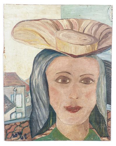 Jon Serl (1894-1993) "Italian Lady", 1952