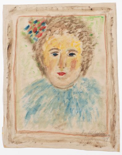 Sybil Gibson (1908-1995) "Portrait of a Woman", 21.5" x 17''