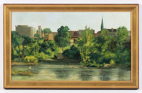 Nina F. Martino (American, b. 1952) "Schuylkill River"