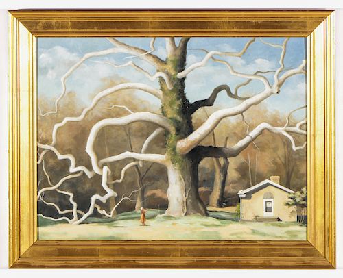 Babette Martino (American, 1956-2011) "The Old Sycamore Tree in Valley Forge Park"