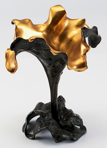 French Art Nouveau Bronze Vase