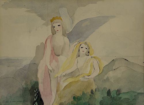 Marie Laurencin - Two Angels by Seashore