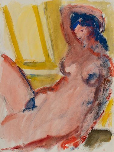 Michael Loew - Seated Pink Nude