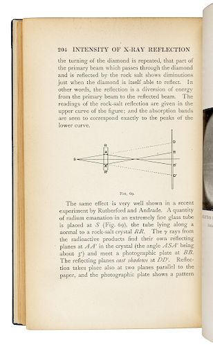 BRAGG, William Henry, Sir (1862-1942); Sir William Lawrence BRAGG (1890-1971). X Rays and Crystal Structure. London: G. Bell and Sons, Ltd., 1915.  FI