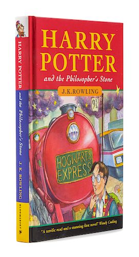 ROWLING, J. K. Harry Potter and the Philosopher's Stone. London: Bloomsbury, 1997. FIRST EDITION, FIRST IMPRESSION, SIGNED BY ROWLING.