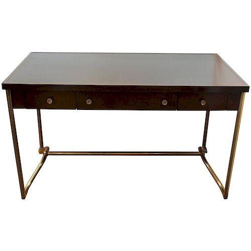 Baker Furniture Modern Desk w Leather Top