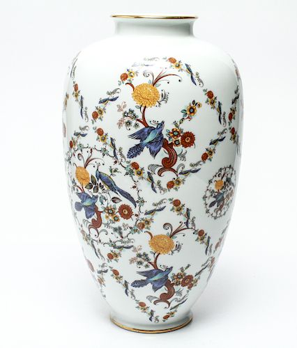 Rosenthal Porcelain Vase with Birds & Flowers