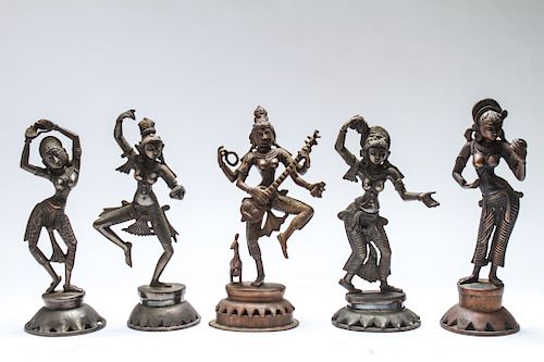 Hindu Brass Sculptures of Goddesses, 5