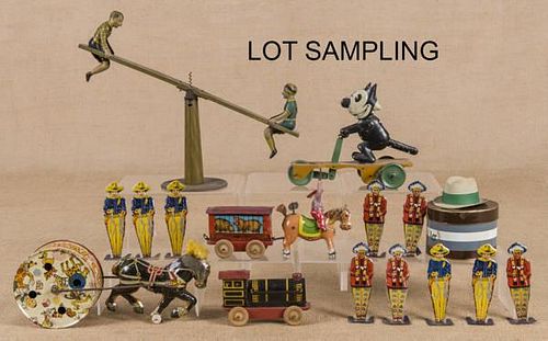 Group of miscellaneous tin toys, to include a Mar