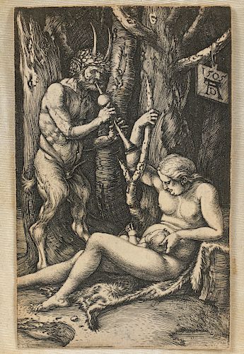 Albrecht Durer 'Musical Satyr & Nymph With Baby'