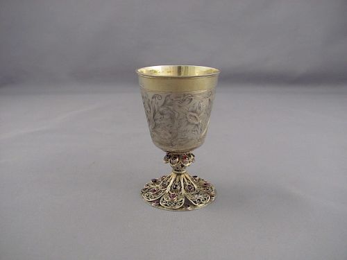 Early Parcel Gilt Silver Chalice