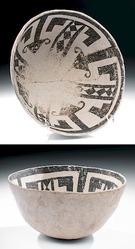 Anasazi Pottery Bowl with Bighorn Sheep