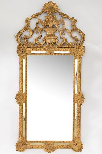 19th Century Italian Gilt Over Mantel Mirror