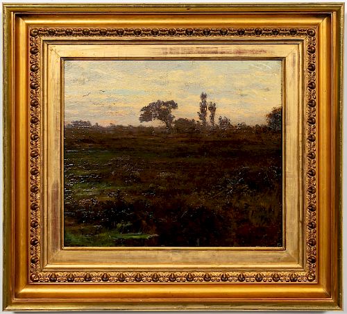Julian Onderdonk Signed Oil, View on a Meadow