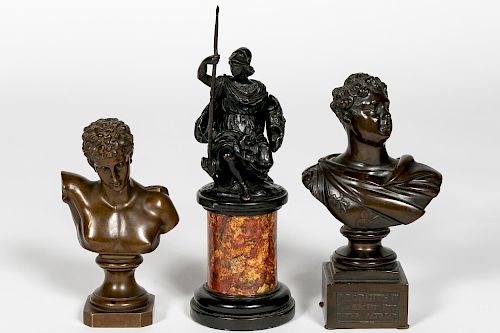 Three 19/20th C. Grand Tour Bronze Figures