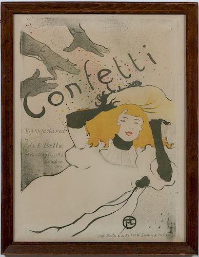 Toulouse-Lautrec, Confetti Poster Lithograph, 1894