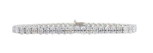 Stunning 12.60ct Oval Cut Diamond Bracelet