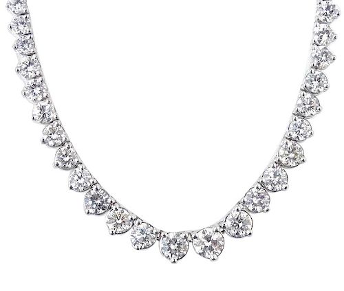 Lovely 14.20ct Diamond Riviera Necklace