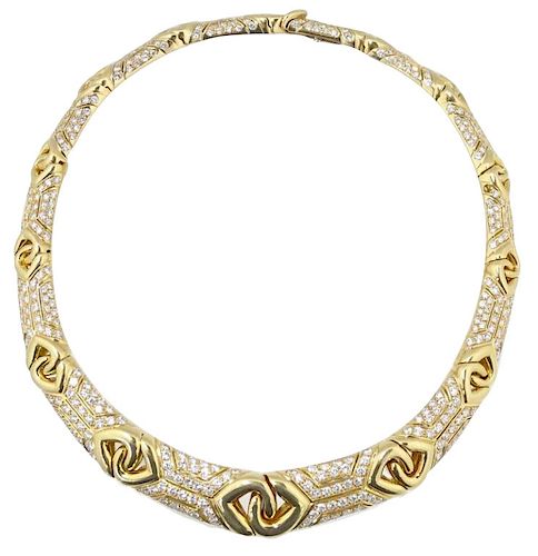 18K Bulgari 18ct Diamond Necklace Retail $98,000