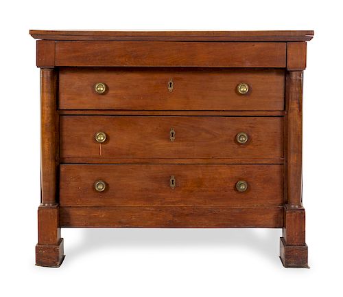A Neoclassical Walnut Commode
