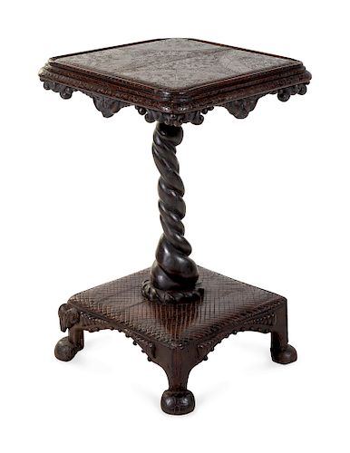 A Continental Carved Pedestal Table