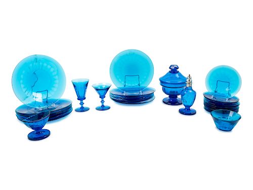 A Set of Regency Cobalt Glassware