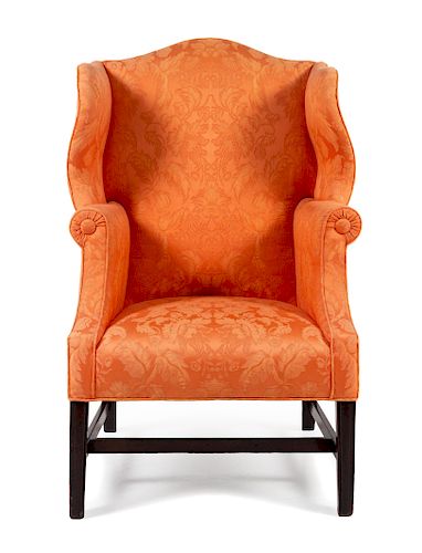 A Chippendale Mahogany Wing Chair 
