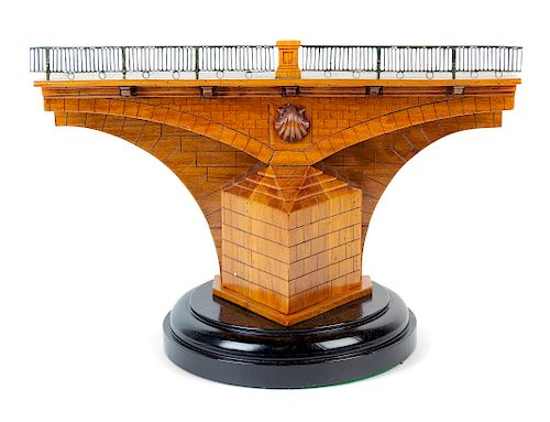 A Stained Beech Model of a Bridge Pier